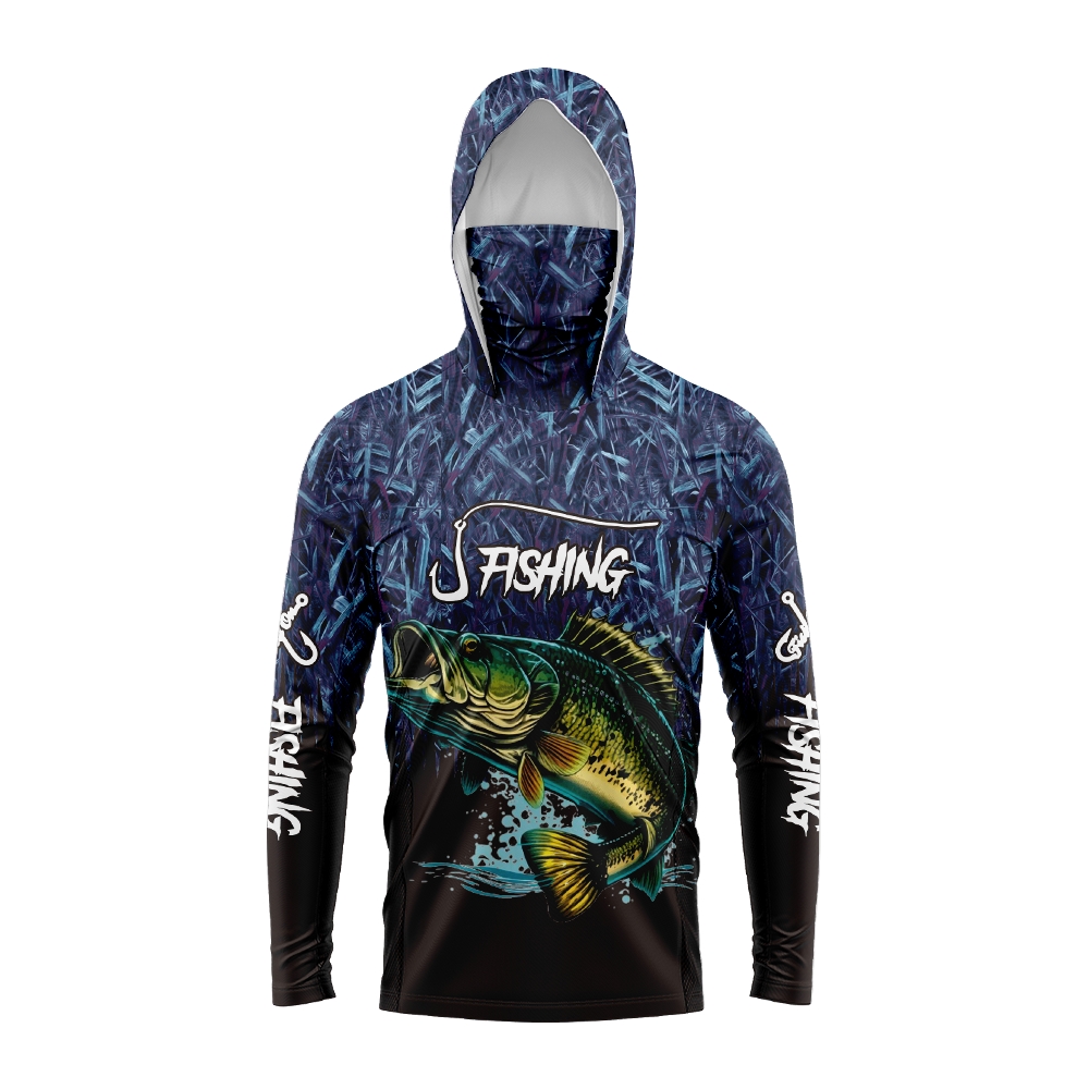 Men Bass Fish Print Fishing Ho - Outdoor Sports ulasan dan harga