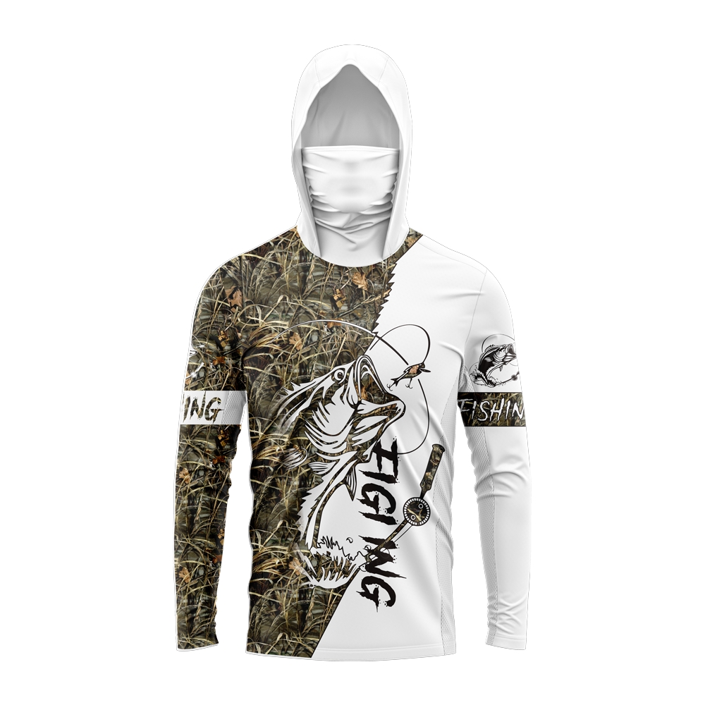 Men Bass Fish Print Fishing Ho - Outdoor Sports ulasan dan harga