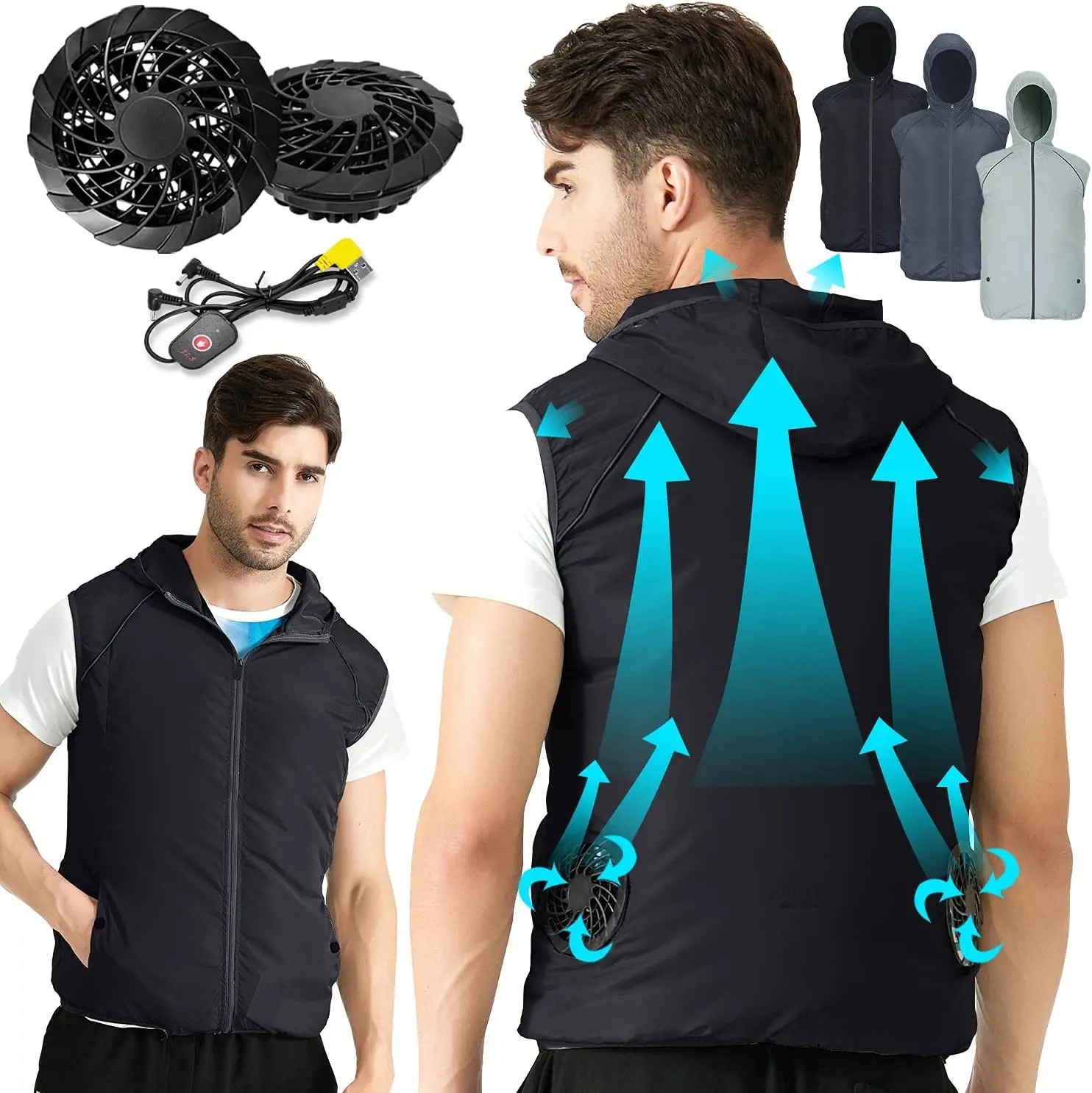 Summer Sport Fan Air Condition - Outdoor Sport Brand Jacket ulasan dan harga