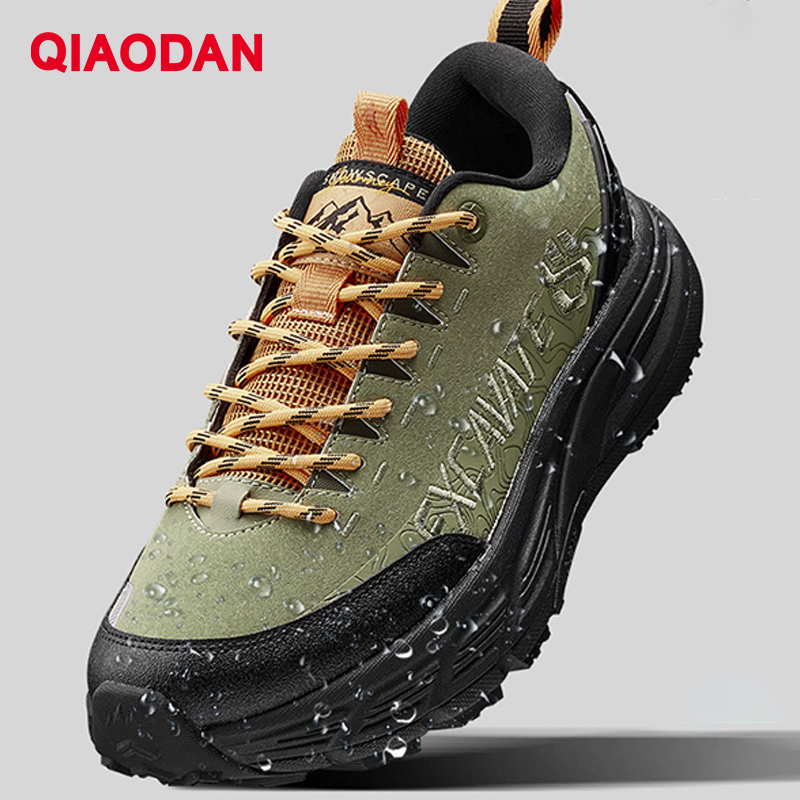 QIAODAN Hiking Shoes Men Leath - Climbing Shoe Beginner ulasan dan harga