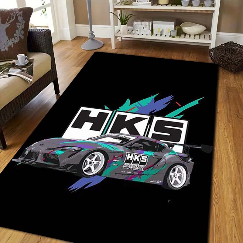 3D Racing H-HKS Print Area Rug - Outdoor Sport Flooring ulasan dan harga