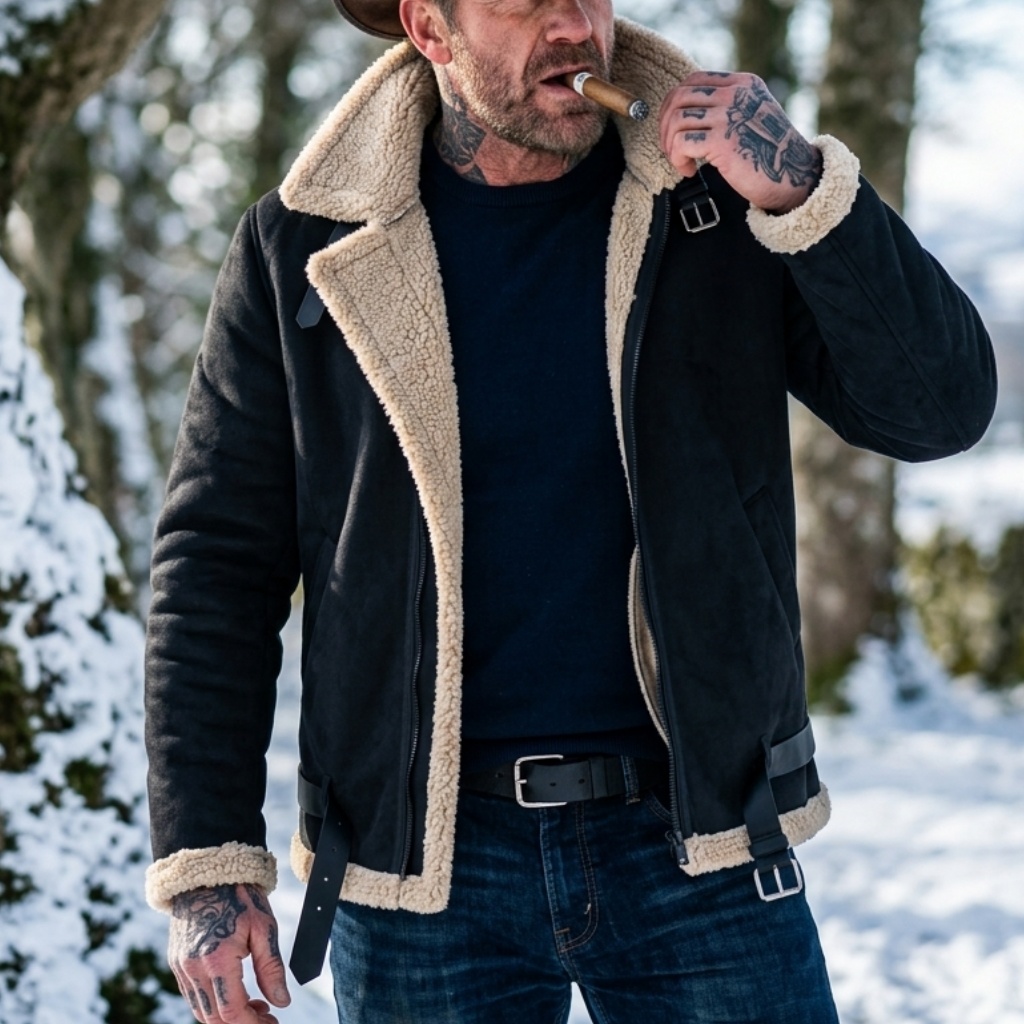 Men Winter Faux Suede Jacket F - Outdoor Sport Jacket ulasan dan harga