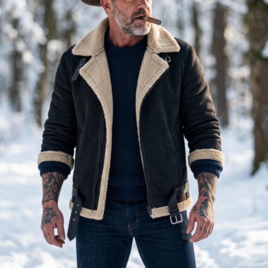 Men Winter Faux Suede Jacket F - Outdoor Sport Jacket ulasan dan harga