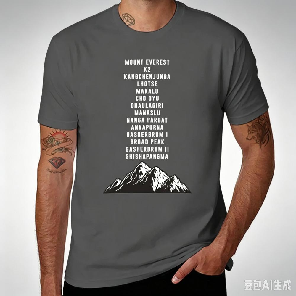 Mountain Peaks List Print Men  - Outdoor Sports List ulasan dan harga